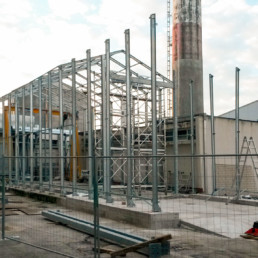 Construction of removable shed for factory housing in a nuclear power plant (EN 1090-1 Structure)